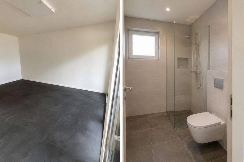 Appartamento con balcone e cucina componibile a Ingolstadt – ideale per single o coppie – Wohnzimmer/ Bad-KI Bild