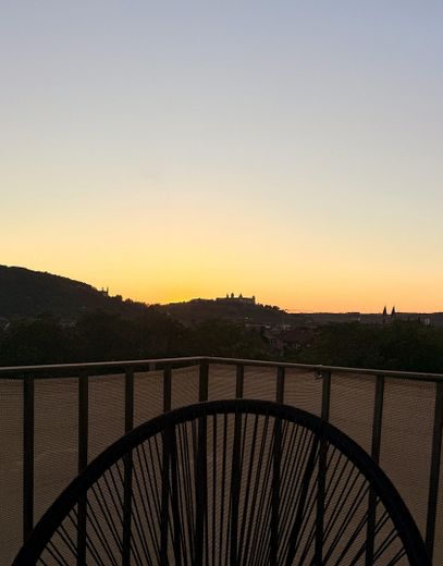 Blick bei Sonnenuntergang