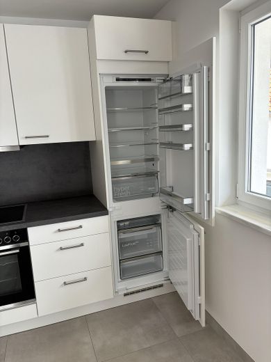 Küche mit Kühl-Gefrierschrank