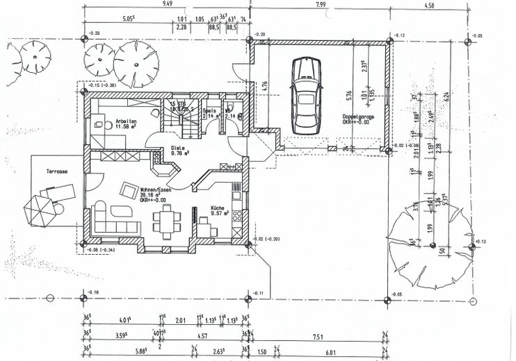 1-gezinshuis in 93333 Neustadt/Do (bj 2003), 120m² woonoppervlakte, 532m² grond en dubbele garage – Grundriss EG