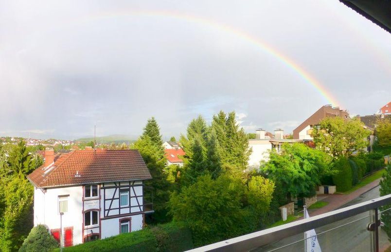 Belbe appartement calme de 2,5 pièces ZKBGWDM au 2e étage, avec garantie du prix du loyer, petit balcon dans un emplacement privilégié, – Blick vom Balkon