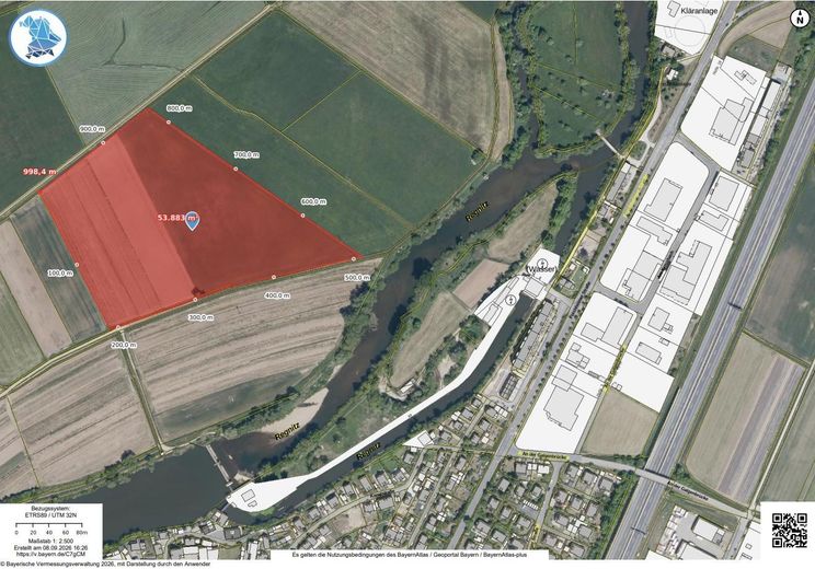 Terreno agricolo in posizione di pianura 1a – 53.600 m² (5,36 ha) presso Baiersdorf – su offerta – Foto 1