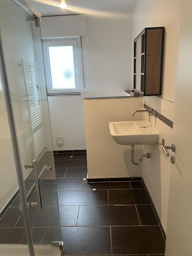 sanierte Wohnung mit Terrasse Garten u. Garage in Voxtrup – Badezimmer