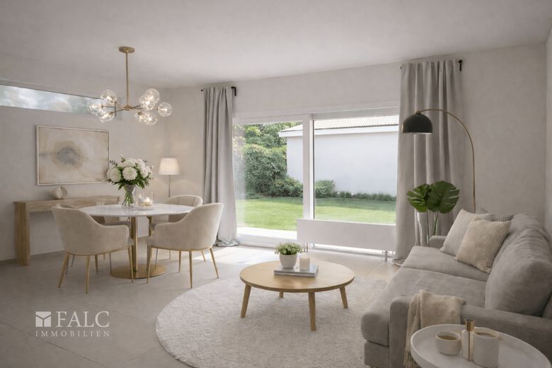 Exklusiver Bungalow * Privatgarten * Sonnenterrasse * Düsseldorf-Stockum – Wohnzimmer