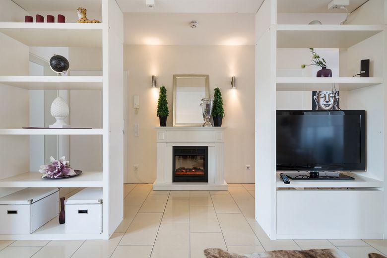 Blick in den Flur vom Wohnraum