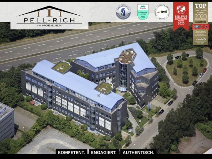 Representative und ca. 668m² große Penthousebürofläche im BC Ettlingen zu vermieten. – Foto 1