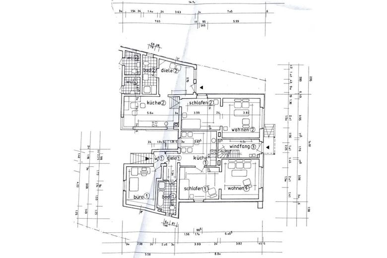 Grundriss EG 3Familienhaus