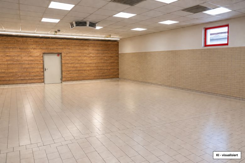 800 - 1000 m² Gewerbefläche mit großem Parkplatz neben Fitnessstudio und Neubau Penny Markt – Kassenzone - Visualisiert