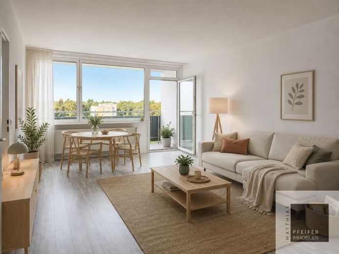 Helle Wohnung mit Balkon und Weitblick – ideal für die kleine Familie – Foto 1