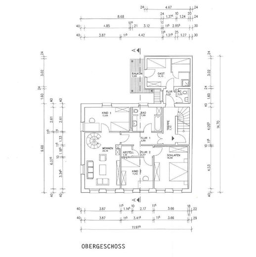 Denkmalgeschütztes Wohn- und Geschäftshaus direkt gegenüber dem Schloss Klippenstein – GR Altbau 1.OG