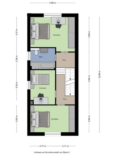 Königsdorf:  DHH mit 146 m², Wintergarten, Keller, Garage &amp; Traumgarten / Dach &amp; Fenster saniert! – Grundriss Obergeschoss