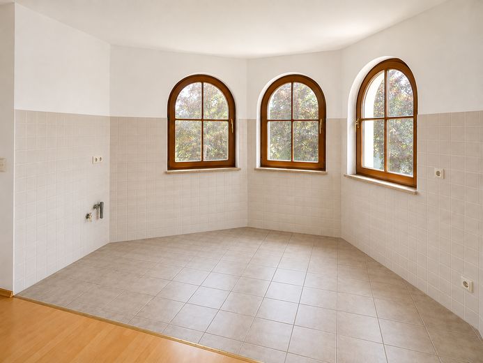 Bright 2.5-room apartment with balcony - In the heart of Cossebaude – Küche