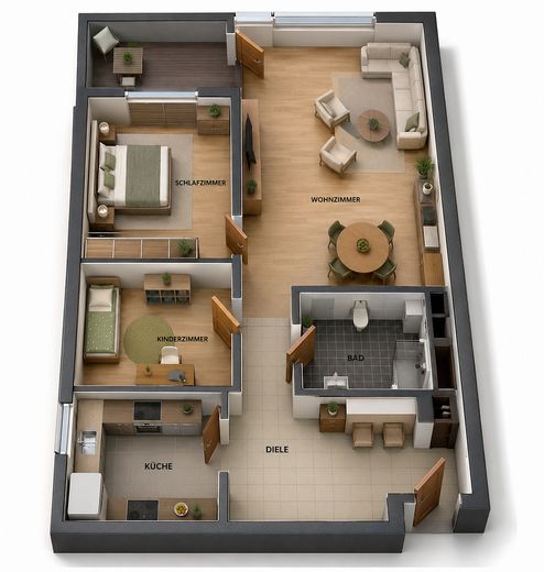 3-Zimmer-Wohnung mit traumhaftem Ausblick – Foto 6