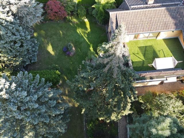 Haus mit Garten von oben