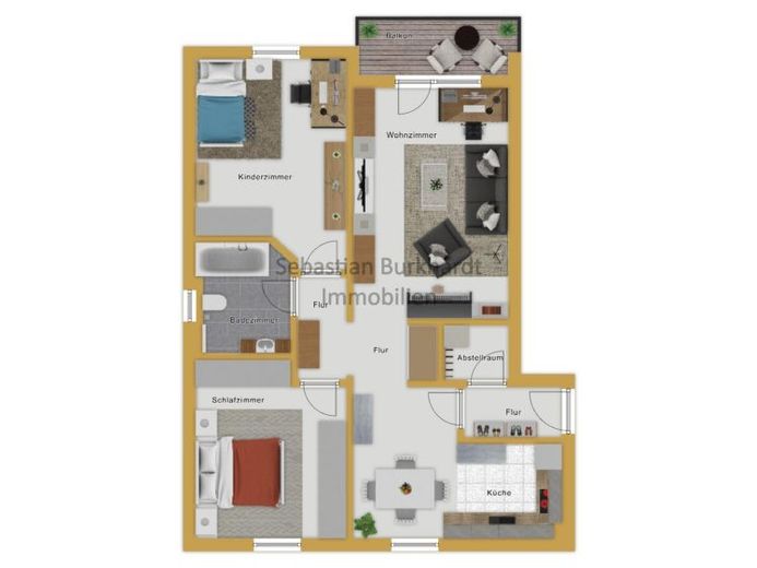 *** vermietete 3-Raum Wohnung mit Balkon und Stellplatz – Foto 1