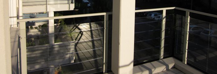 Blick vom Balkon