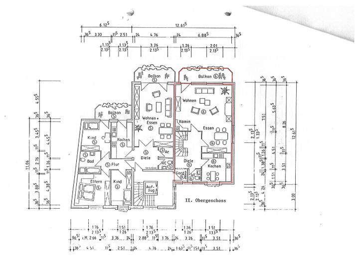 Rara opportunità nel Kreuzviertel: appartamento su due livelli, ca. 145 m², 4 locali, balcone – senza provvigione – Grundriss_2. OG