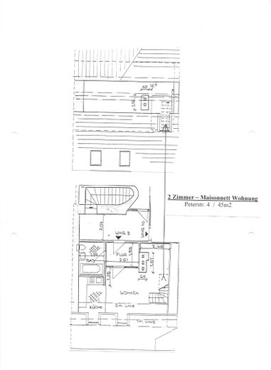 Ruhige Maisonette mit Einbauküche in der Altstadt von Görlitz – Grundriss Maisonett Wohnung