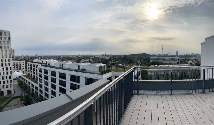 म्यूनिख के केंद्रीय प्रमुख स्थान पर सुसज्जित 1-कमरे का अपार्टमेंट – Dachterrasse
