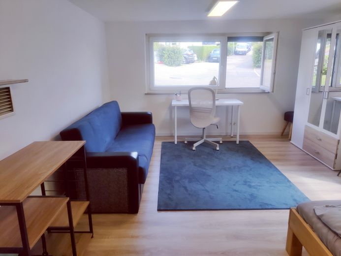 Teilmöblierte 1,5-Zimmer-Wohnung mit EBK und PKW-Stellplatz in Waiblingen ab sofort frei! – Wohnbereich