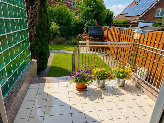 Gepflegtes Reihenmittelhaus in guter Lage in Moers – Terrasse