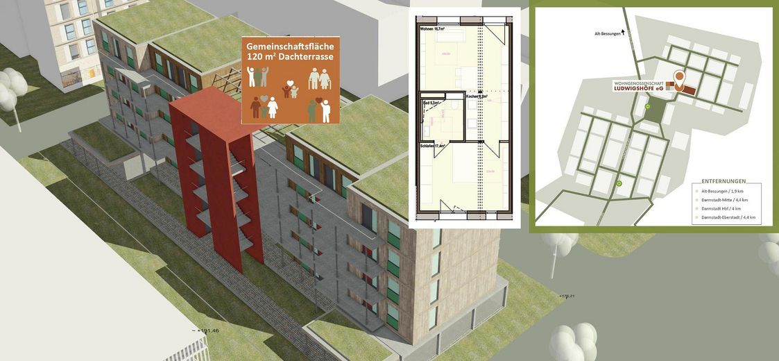 3-Zimmer-Wohnung (WBS/GEK) im Wohnquartier: Mehr als Wohnen - Gemeinsam Zuhause Ludwigshöfe (LH) – Foto 3