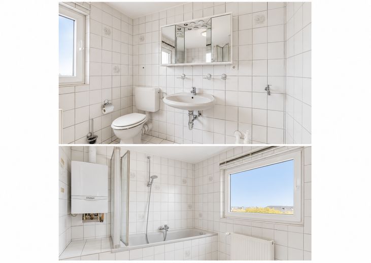 Zentralgelegene 3-Zimmer-Wohnung mit Balkon in Remscheid – Badezimmer