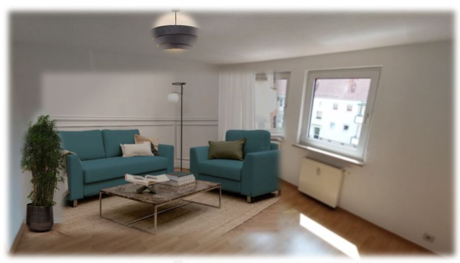 Preistipp: gepflegte 3- Zimmer Dachgeschosswohnung in Merkers zu vermieten – Wohnzimmer