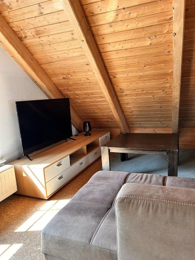 möblierte DG-Wohnung in Schkeuditz – ideal als arbeitsbedingte Wohnung – Wohzimmer