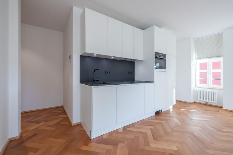 1 ZiKB Terrasse - Wohnen im LöwenBau - E1-W01, 43 m² - 850 € FLAT (inkl. Betriebsk) – Wohnzimmer
