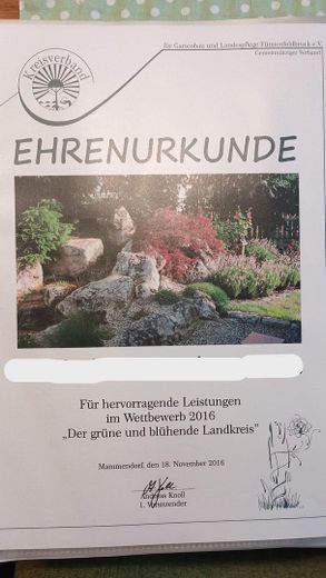 Ehrenurkunde 2016
