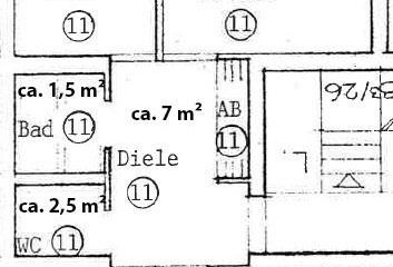 Grundriss mit Flächen