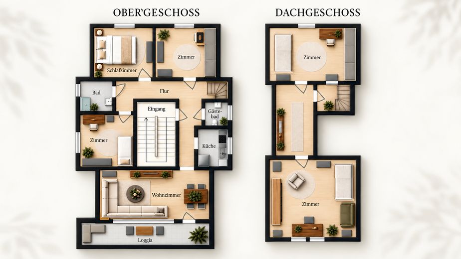 Wannsee: Helle 6-Zimmer-Maisonette mit großzügigem Garten – Grundriss
