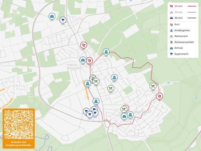 Exklusives Zweifamilienhaus mit Einliegerwohnung in begehrter Lage – Karte
