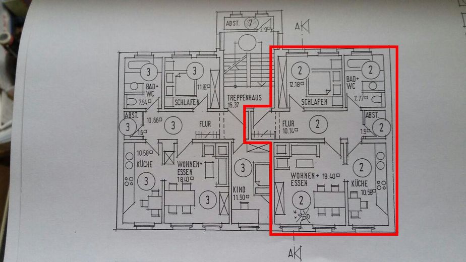 MFH mit 8 Wohnungen als solide Kapitalanlage – Beispielhafter Grundriss
