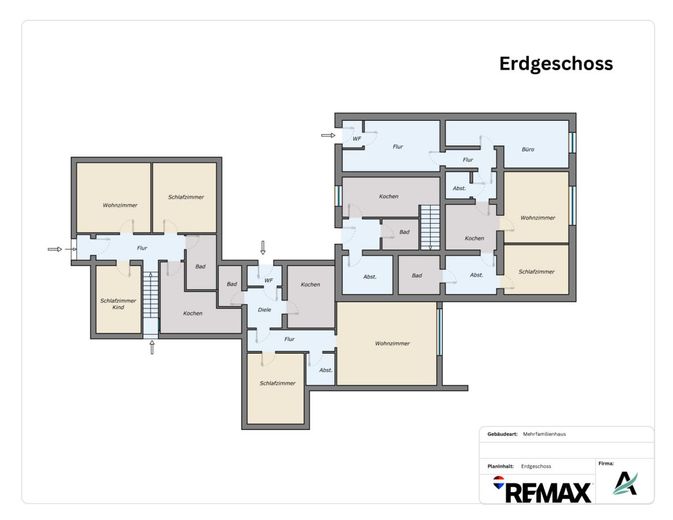 5 auf einen Streich - Mehrfamilienhaus, 5 Wohnungen mal etwas individueller – Erdgeschoss