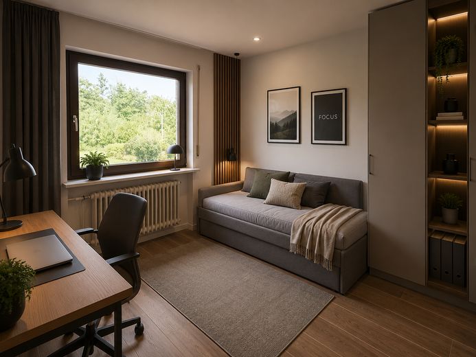 ¡Algunas casas se construyen; otras tienen una historia! – Gast/Homeoffice (visual.)