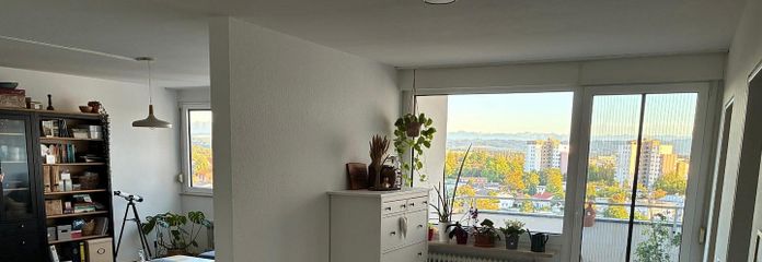 Alpenblick über Wangen: Großzügige 3-Zimmer-Wohnung modern aufgemacht im 9. OG mit Balkon