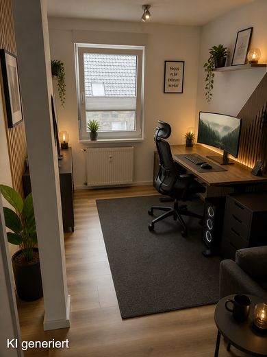 Traumblick übers Ennepetal mitten in Voerde – Homeoffice, KI-möbliert