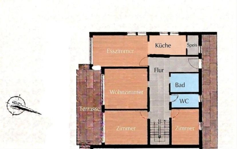 NEU - Saniertes Einfamilienhaus mit sehr viel Platz, Südgarten – Grundriss EG