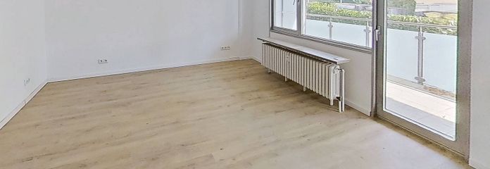 **Jasne mieszkanie jednopokojowe z balkonem na wysokim parterze w Ratingen** – Ansicht I: Wohn- und Schlafbe…