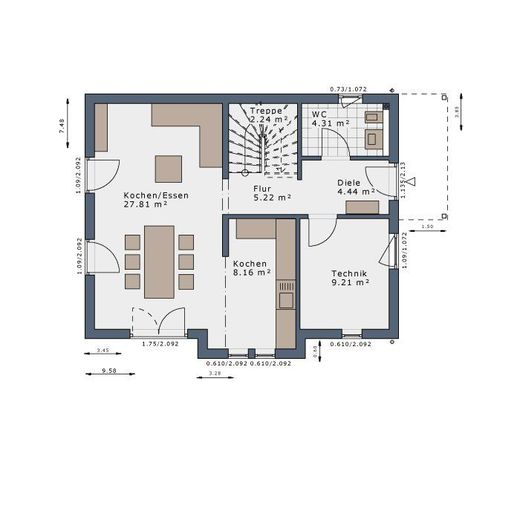 Die perfekte Wohlfühloase - Modernes Einfamilienhaus von Schwabenhaus – Erdgeschoss