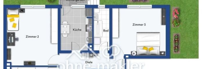 Helle 3 Zimmer Wohnung in zentraler Lage mit Balkon