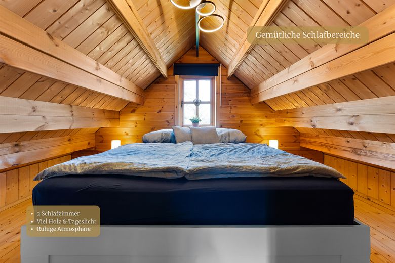 Ferienhaus Lüttje Holthuus: 230 Tage Auslastung, 14.129 € Überschuss, Top Bewertung & Smarte Technik – Schlafzimmer