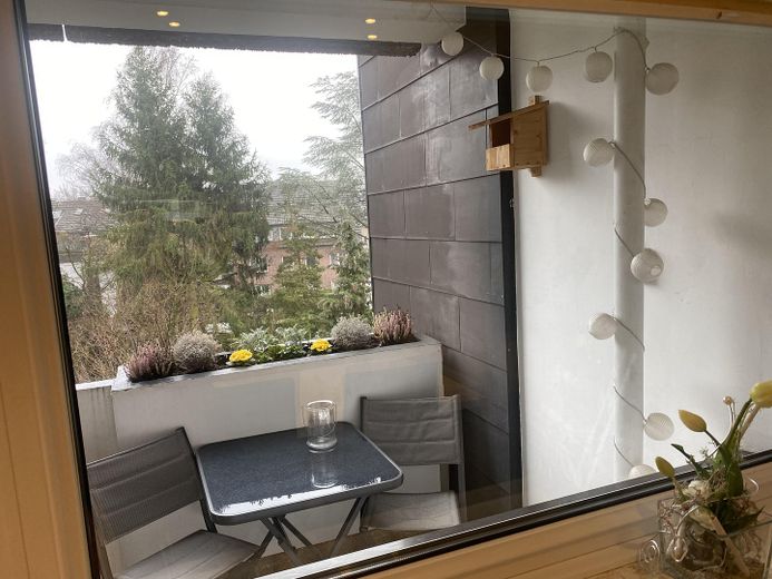 Balkon mit Gartenblick