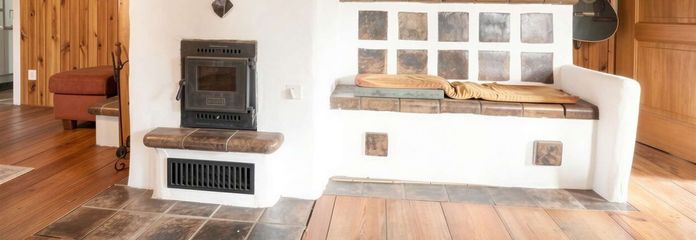 Wohnzimmer - Kachelofen