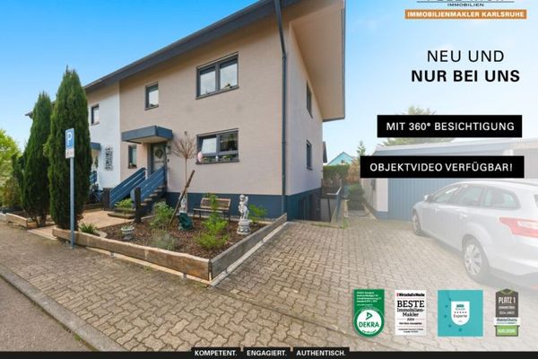 OASI DEL BENESSERE: Casa bifamiliare ben tenuta in posizione residenziale apprezzata di Stutensee-Blankenloch con garage!