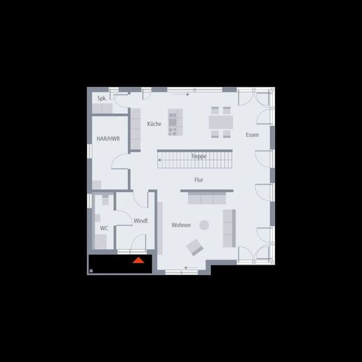 SMARTES EINFAMILIENHAUS MIT VIEL LIEBE ZUM DETAIL – Grundriss Erdgeschoss