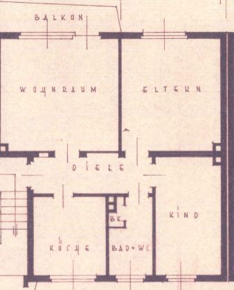 Neat 3-room apartment with balcony – Grundriss