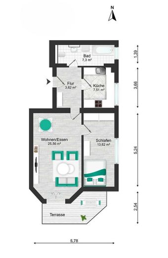 *Sofort bezugsfrei: 2 Zimmer mit großer Terrasse in der Leipziger Südvorstadt | Erstbezug* – Foto 11